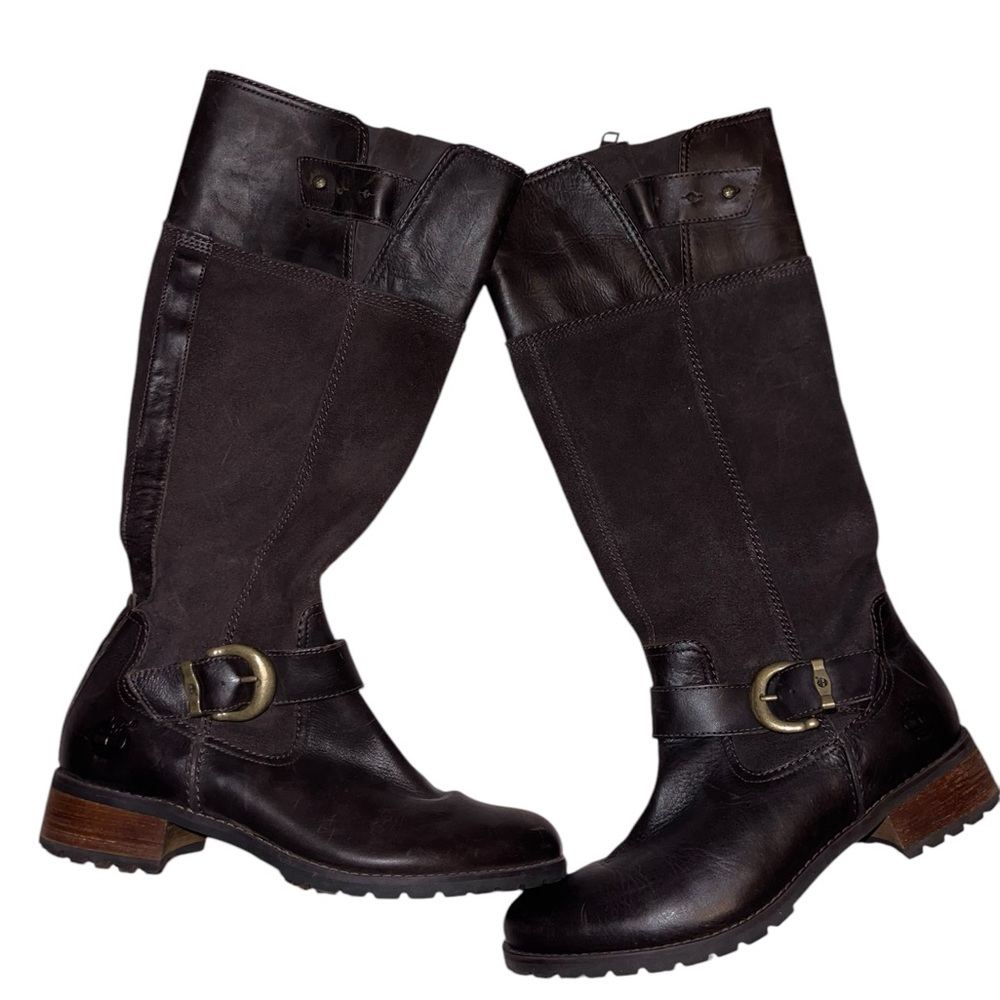 Timberland Women’s Leather Bethel Buckle Boots Brown Sz 8.5
